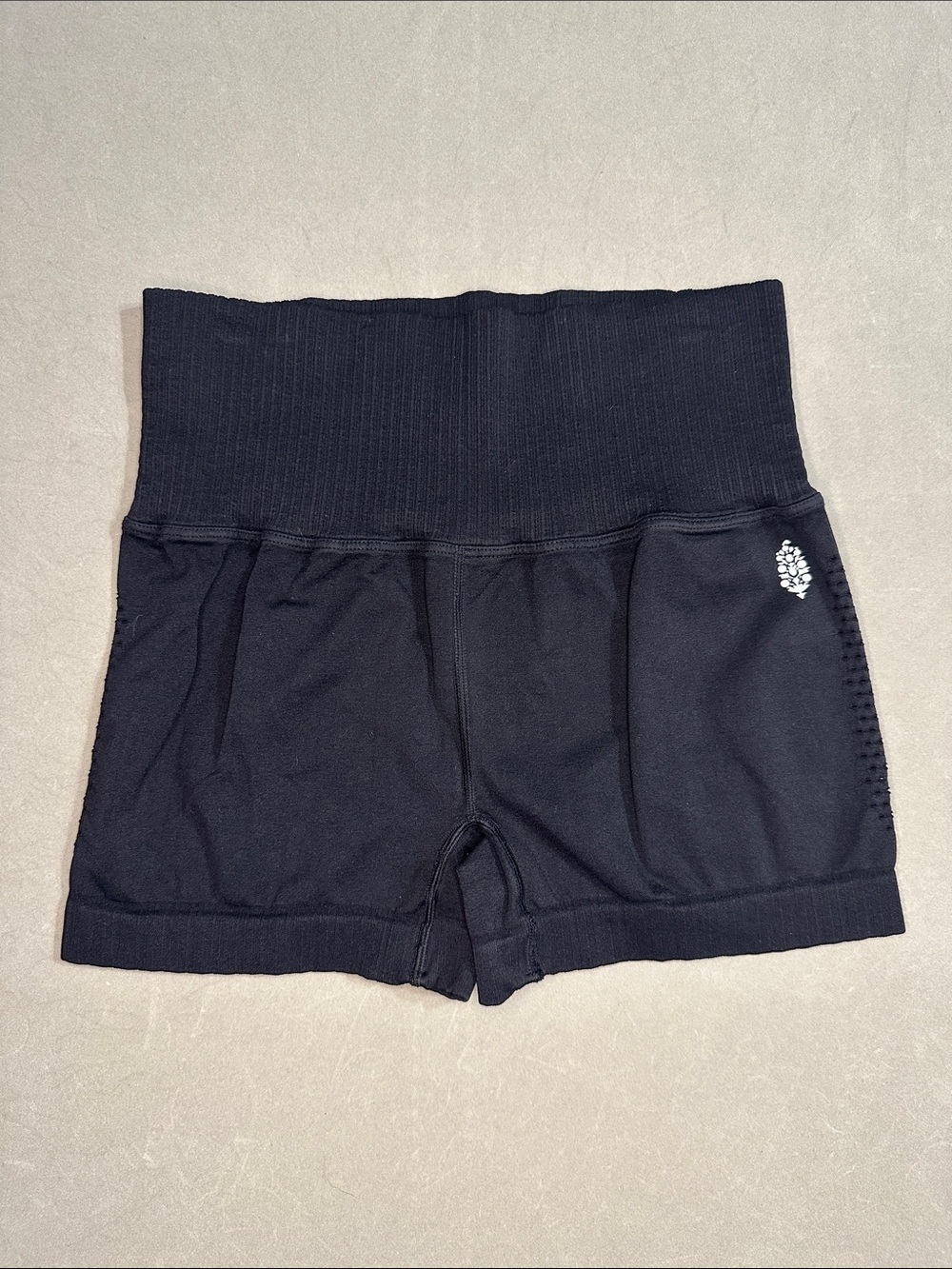 FP Movement by Free People Black Rib-Waist Bike Shorts